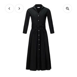 Rosso35 Elegant Black Shirt Dress size EU40 US 2 MIDI